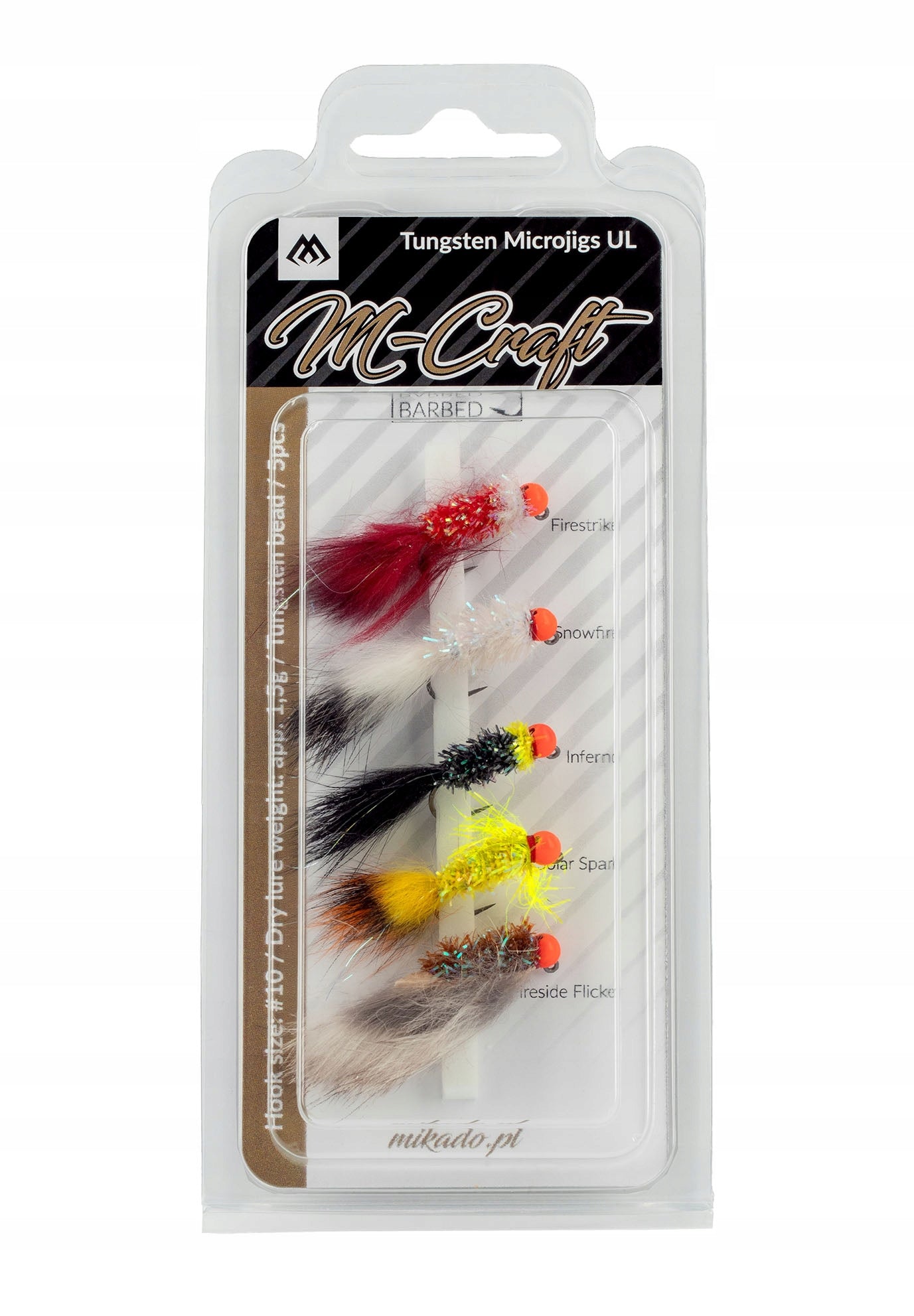 MIKADO SET M-CRAFT TUNGSTEN MICROJIGS - UL / #10 / 1.5g - WITH BARB EAN (GTIN) 5900637119296