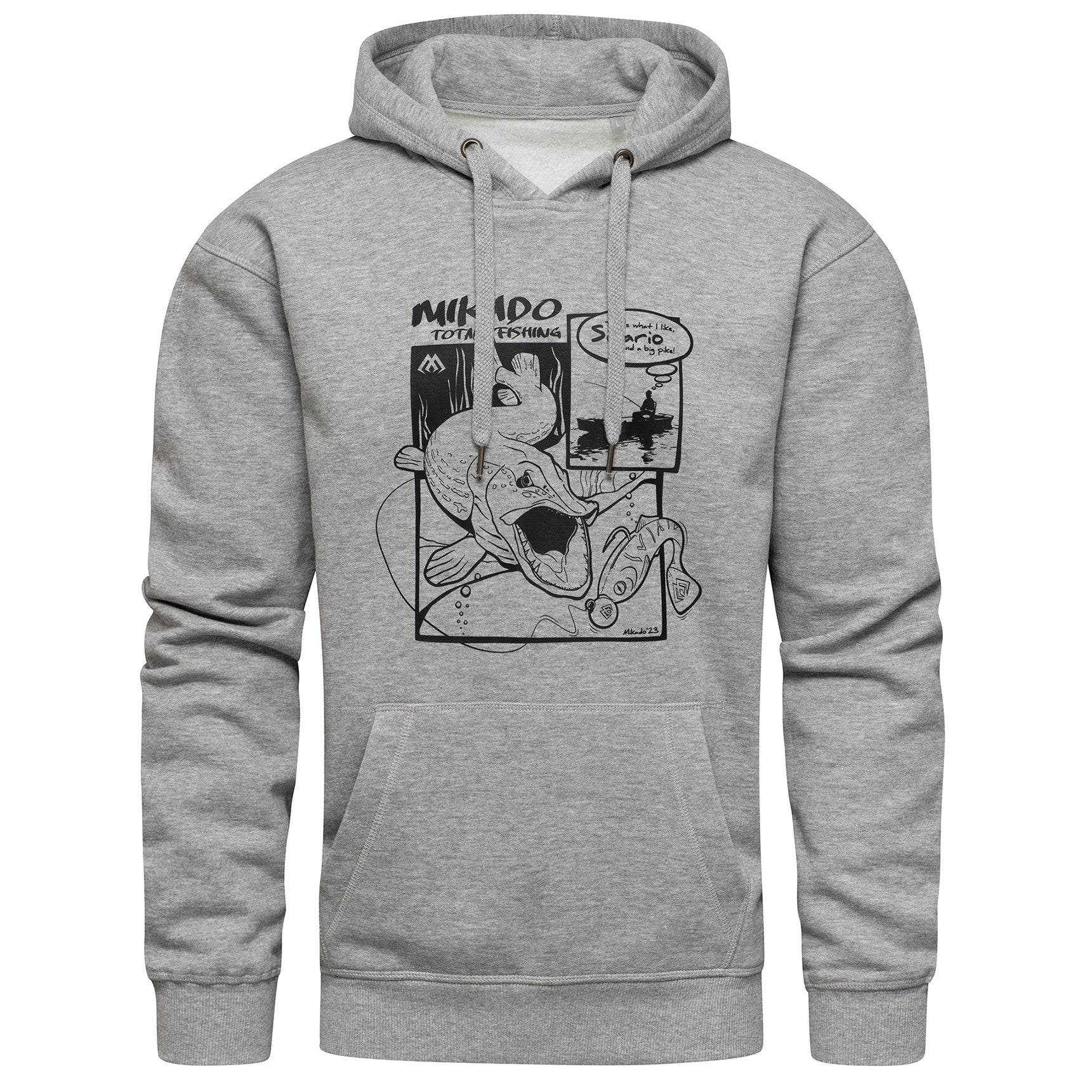 MIKADO SWEATSHIRT - SICARIO - WITH HOOD size S - GRAY