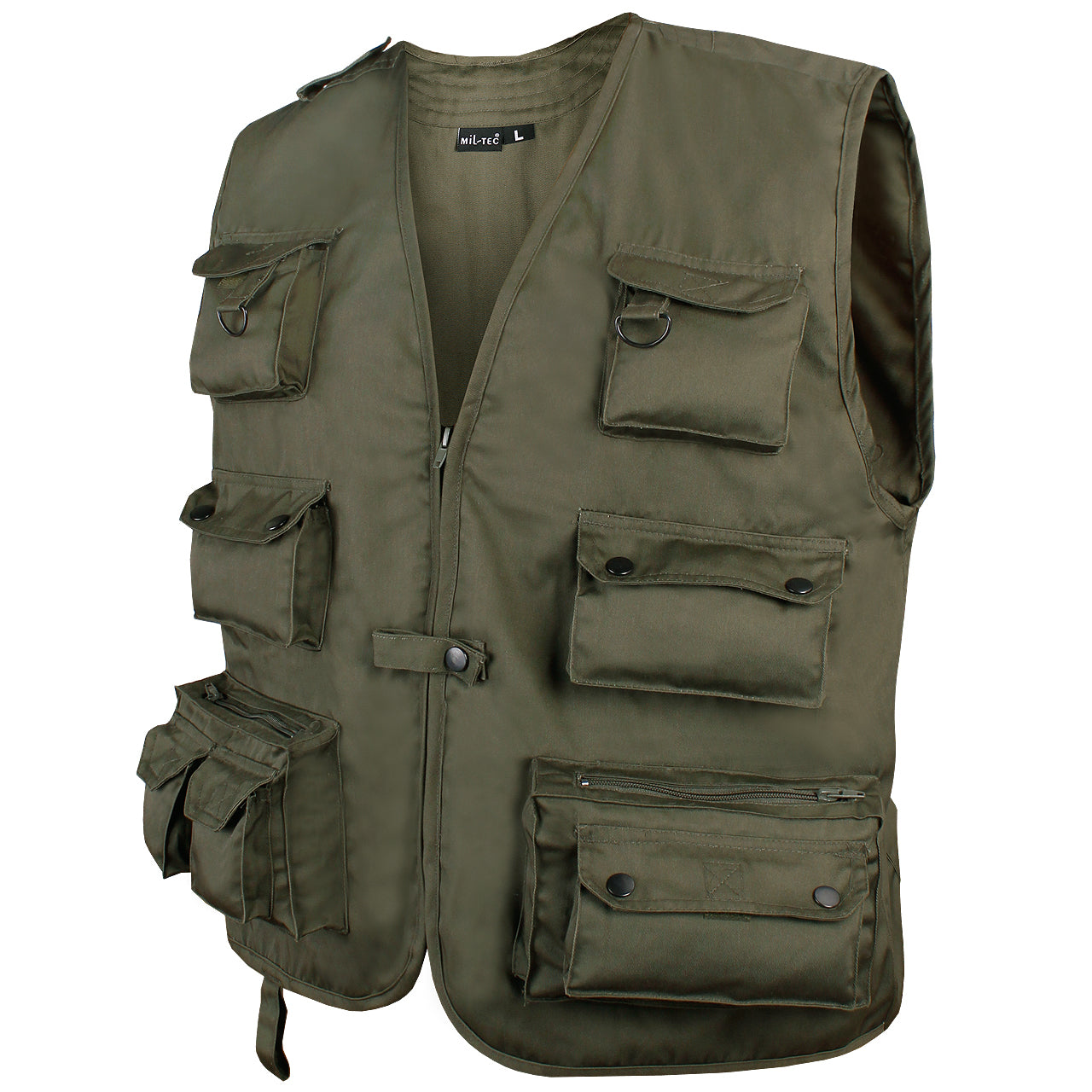 MIL-TEC FISHING VEST HUNTING TANK TOP OLIV 4XL Size 4XL