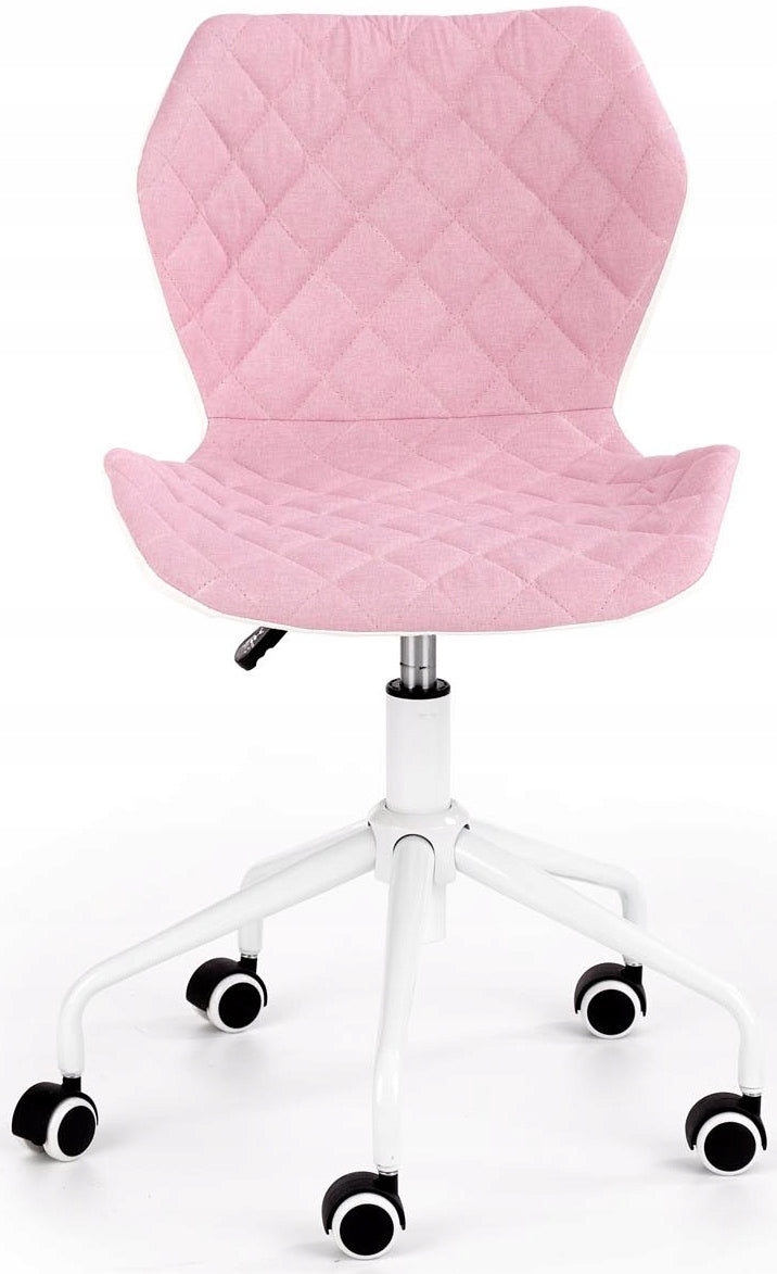 MILA Swivel Chair Desk Pink Youth White Suede Packaging status original