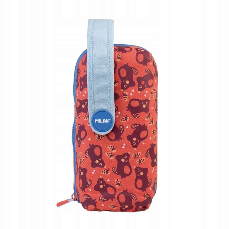 Schulmäppchen mit Zubehör Milan Net &amp; Lit, braun 