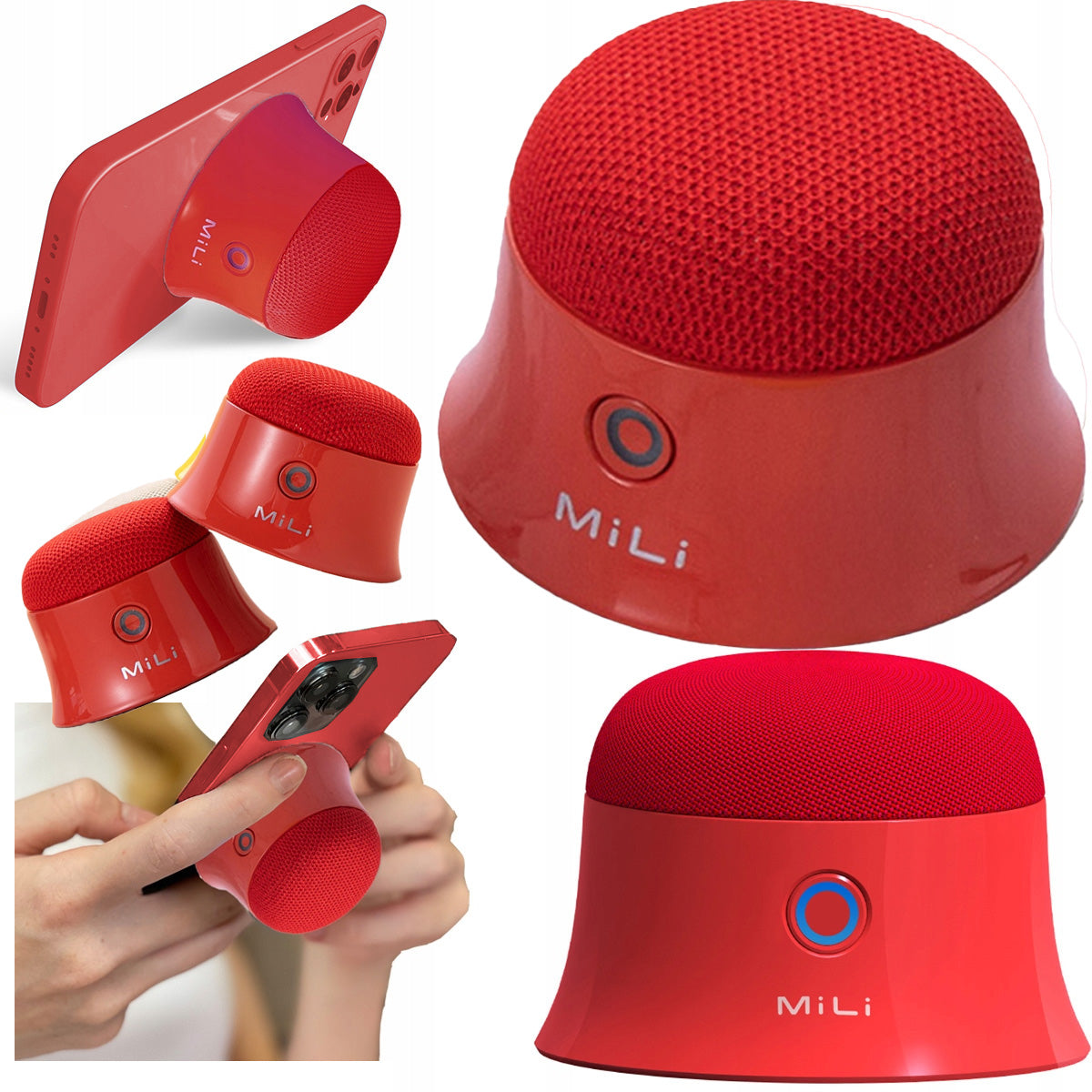 MILI compact magnetic speaker stand for ANDROID iOS APPLE phone