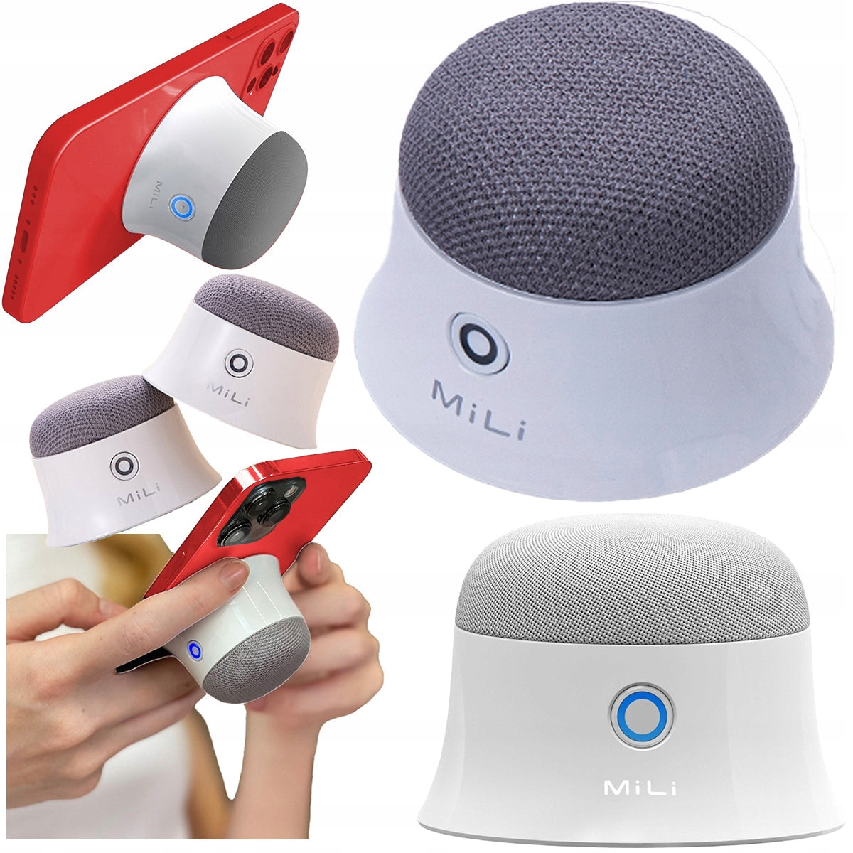 MILI compact magnetic speaker stand for ANDROID iOS APPLE phone