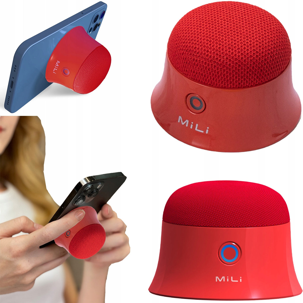 MILI small compact magnetic speaker red phone stand Brand MiLi