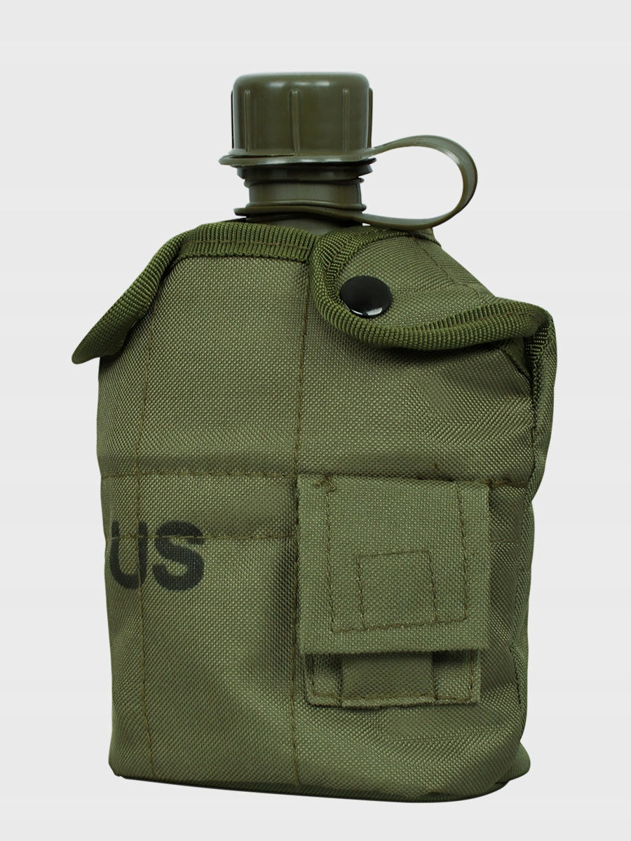 MILITARY CANTEEN WITH CUP US 1L + COVER Bottle