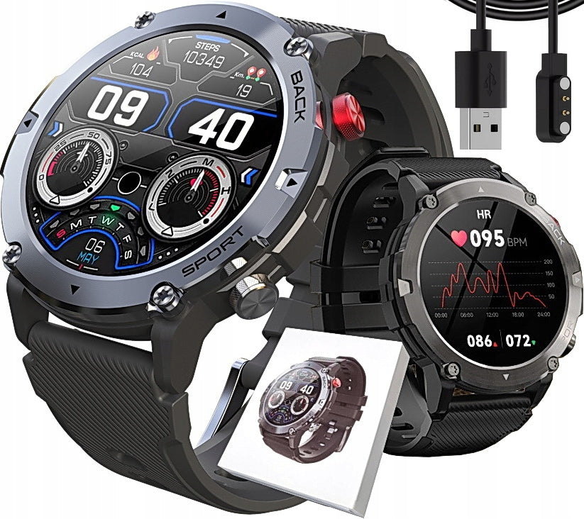 MILITARY SMARTWATCH MEN'S TALK SPORT SMART WATCH POLISH MENU ORIGINAL
