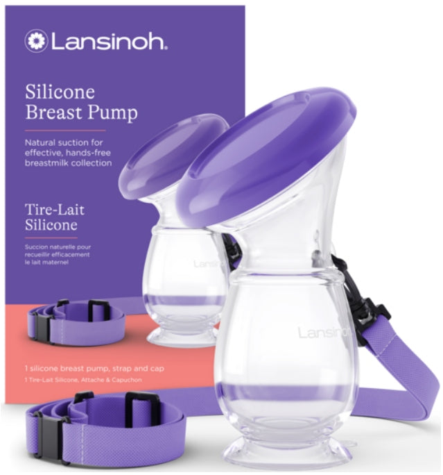 MILK COLLECTOR SILICONE BREAST PUMP WITH HANDLE LANSINOH