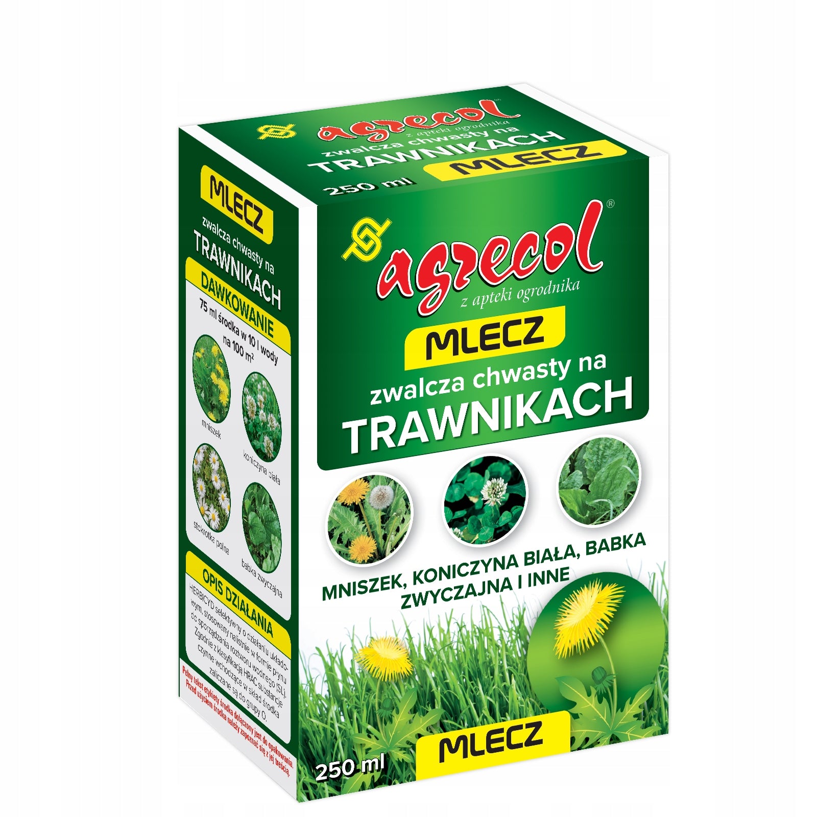MILK FIGHTS WEEDS ON THE LAWNS OF DANDELIONS PLANTAIN SPRAYING 250ML AGRECOL