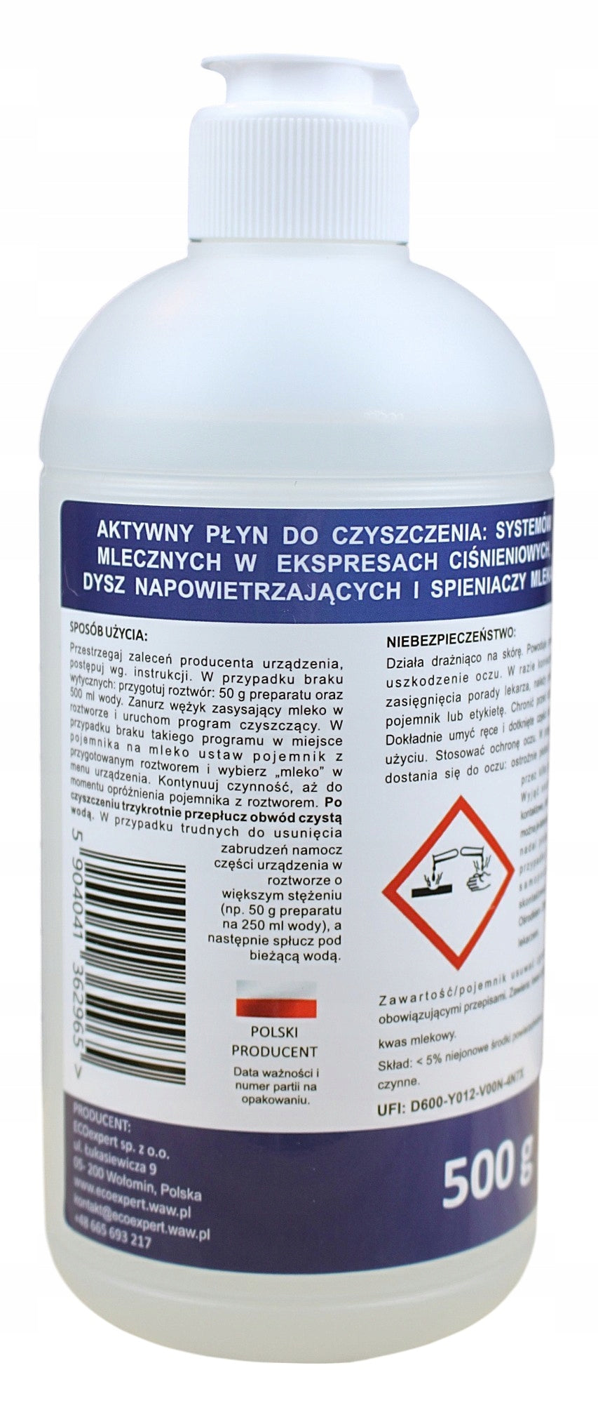 MILK SYSTEM CLEANER liquid for cleaning milk frothing circuits CONCENTRATE Brand ECOexpert