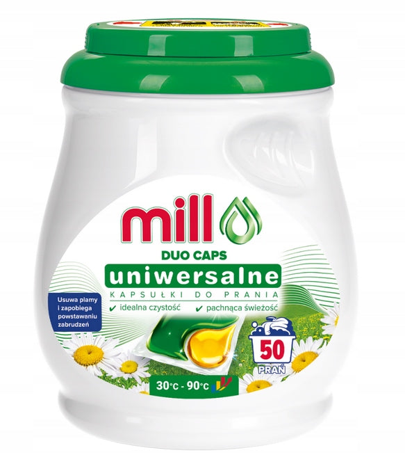 MILL Duo Caps Universal Washing Capsules Universal Bright Colors 50 Pack