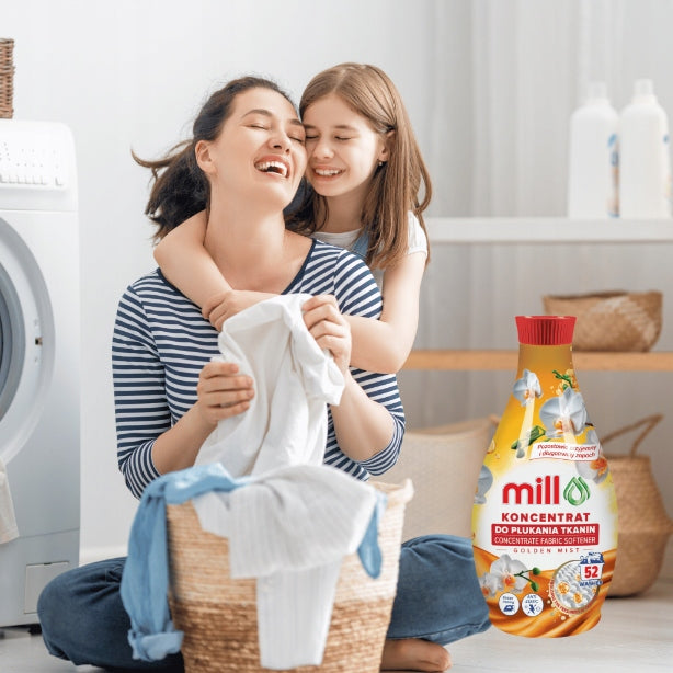 MILL Fabric Rinsing Concentrate Golden Mist Freshness 52 Washing 1,3L x2 Packaging status original