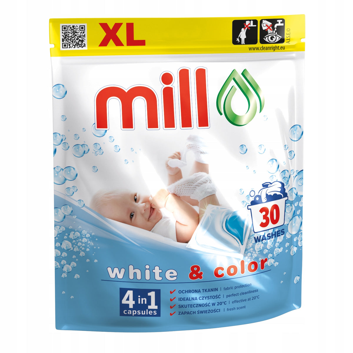 MILL PROFESSIONAL. - capsules for washing - BABY DUO CAPS 30