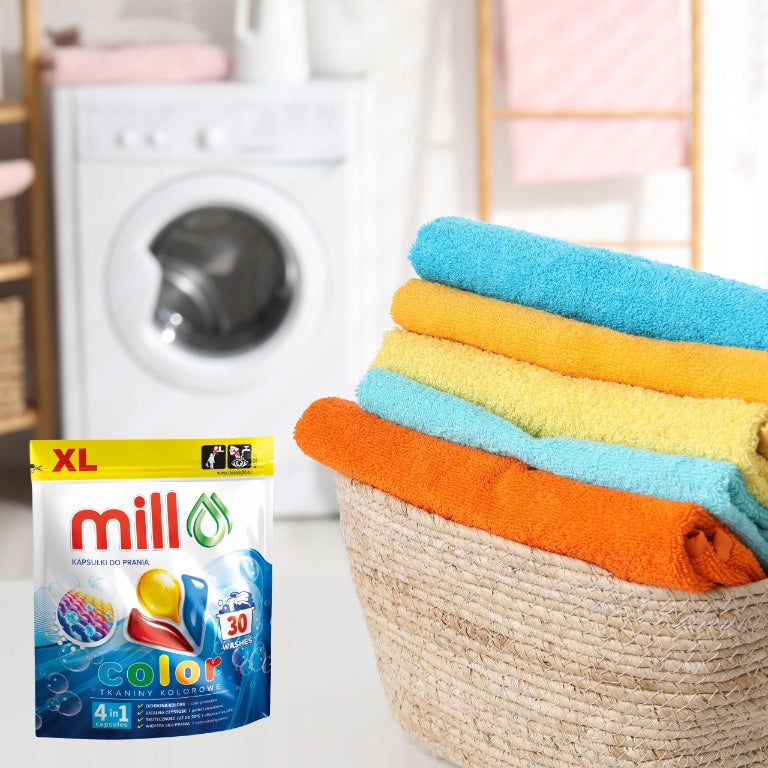 MILL Professional Color XL Washing Capsules 30 Pieces Packaging status original