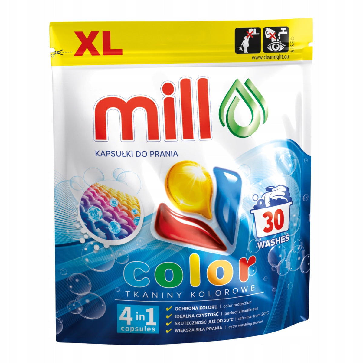 MILL Professional Color XL Washing Capsules 30 Pieces