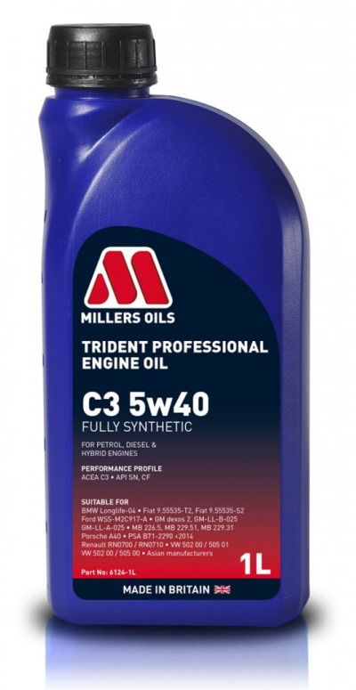 MILLERS OILS 5W-40 TRIDENT PROFESSIONAL C3 1L