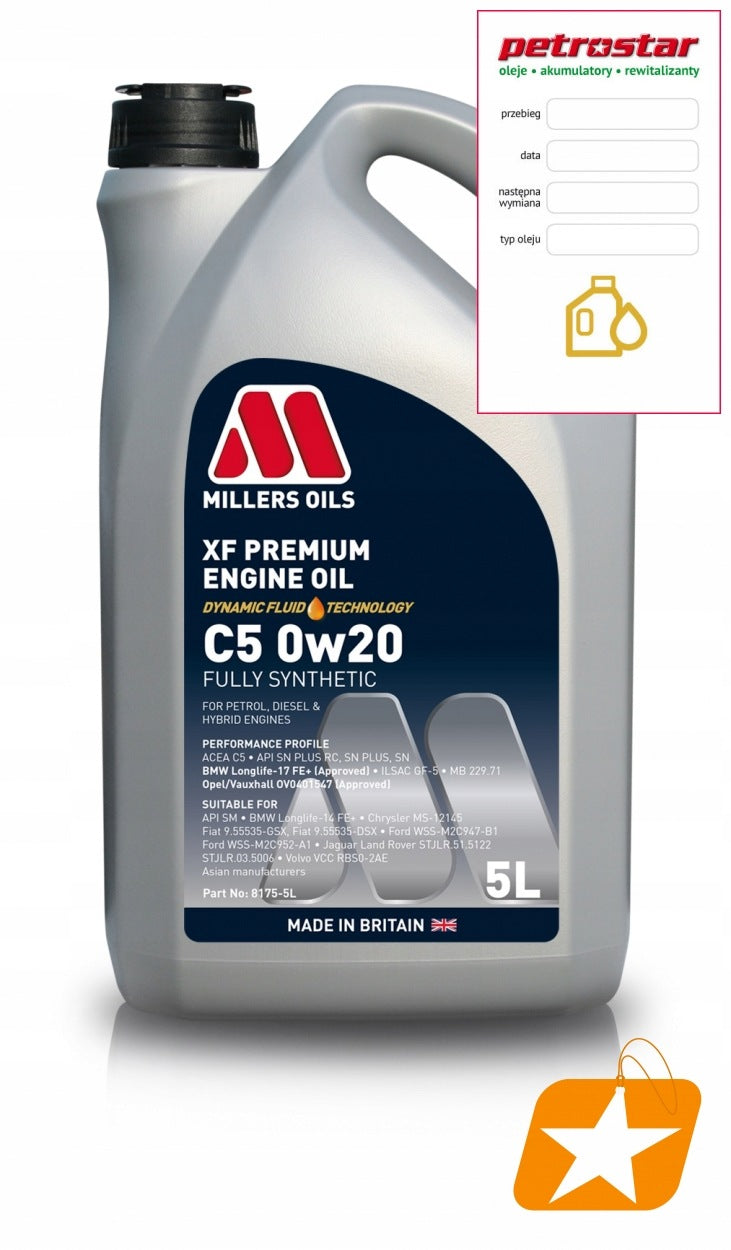 MILLERS XF PREMIUM C5/C6 0W20 5L