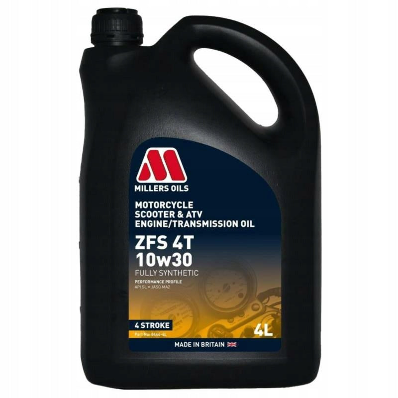 MILLERS ZFS 4T 10in30 4L Synthetic Motor Oil For Motorcycle