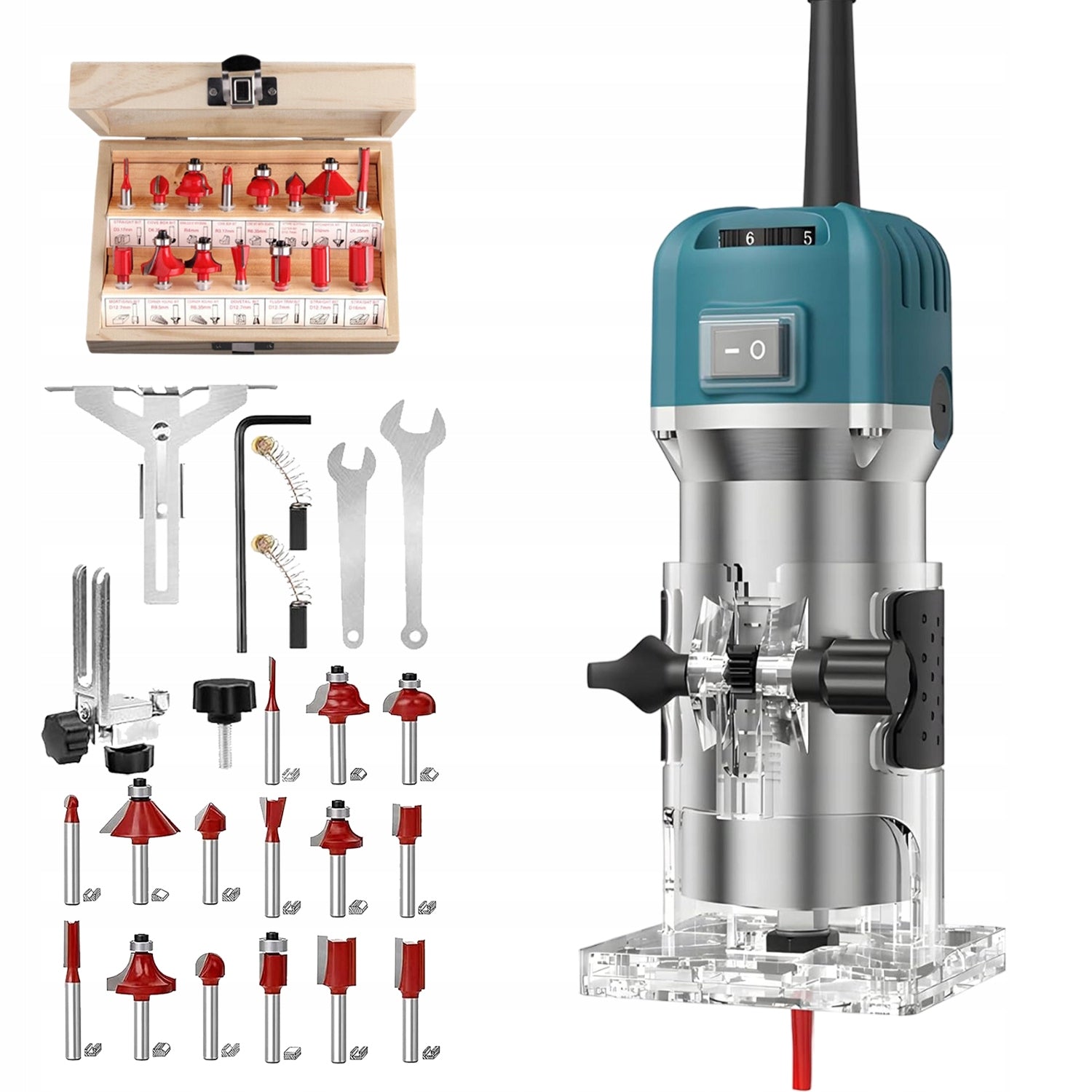 MILLING MACHINE WOOD TRIMMING AND CHISELING MACHINE 800W 6 SPEEDS