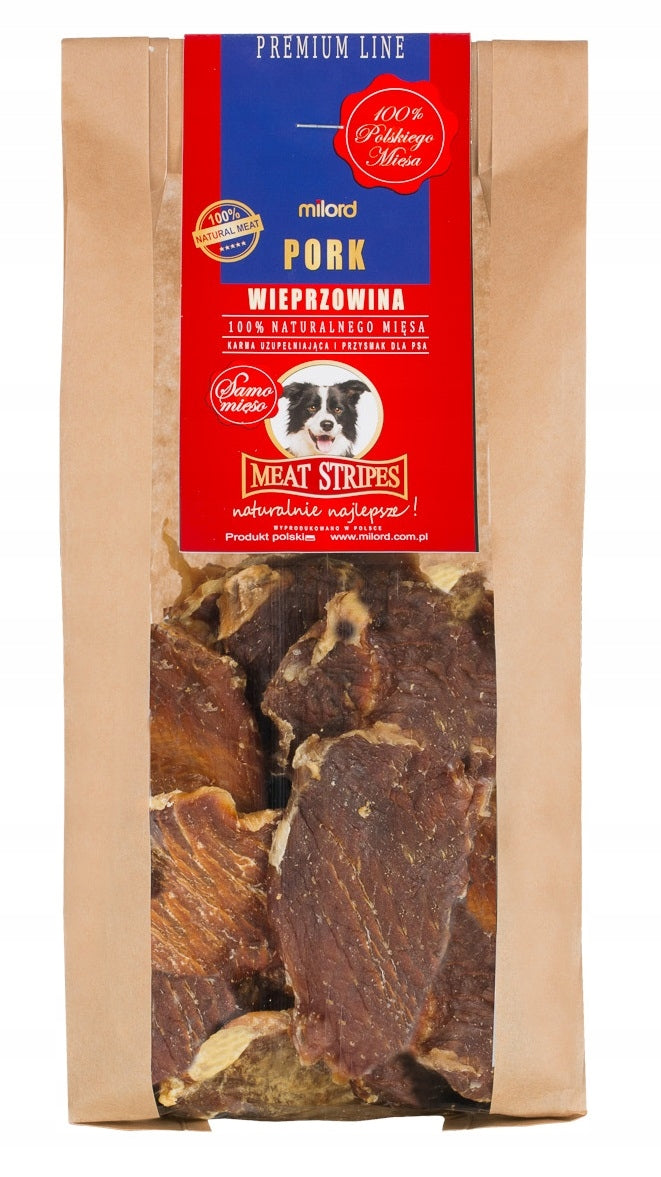 MILORD DOG TREAT 100% PORK FLAKES 400 G.
