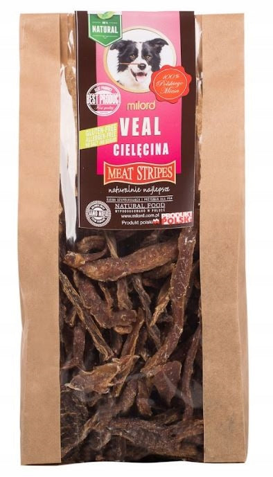 MILORD DOG TREAT MEATSTIPES 100% VEAL