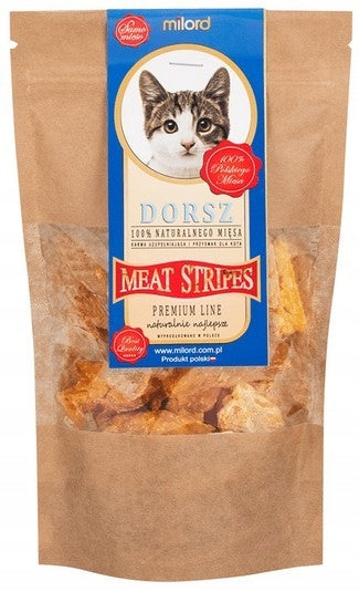 MILORD MEAT CAT Dried Treats - Cod Strips 40g