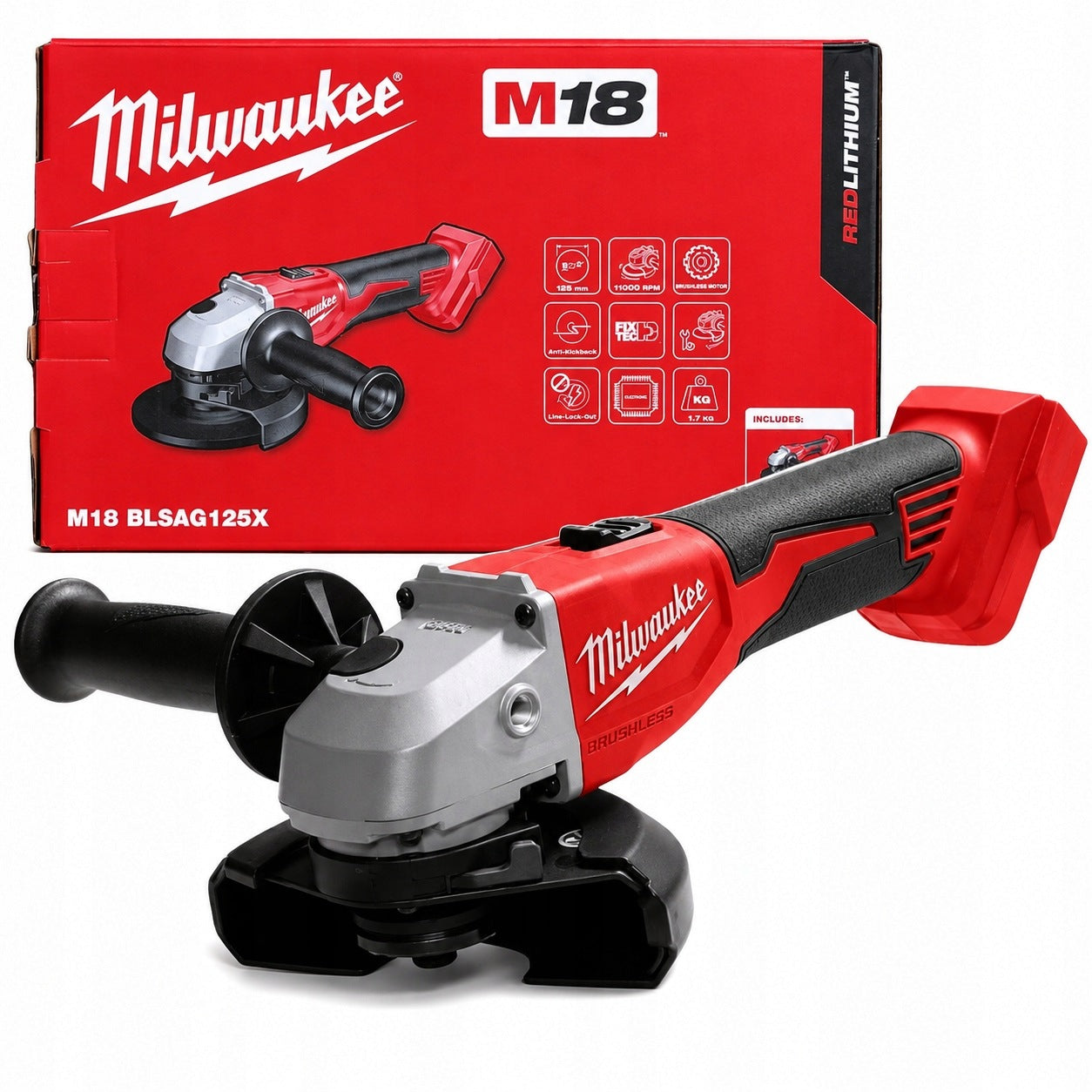 MILWAUKEE Cordless angle grinder 18V 125mm BLSAG125X-0 strong