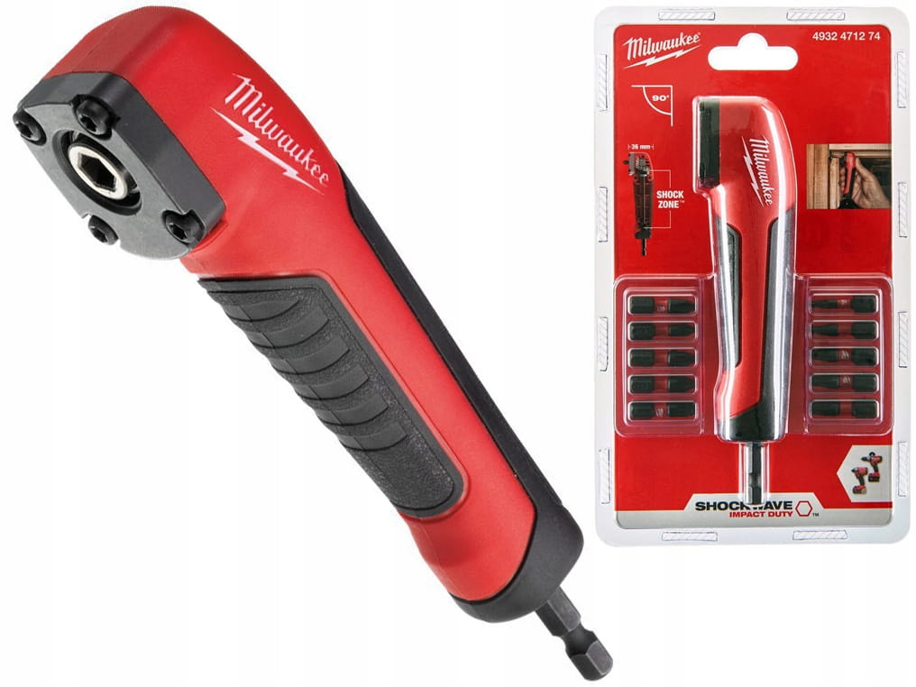 MILWAUKEE Impact Angle Cap 90 SHOCKWAVE Bits 4932471274 + Bits