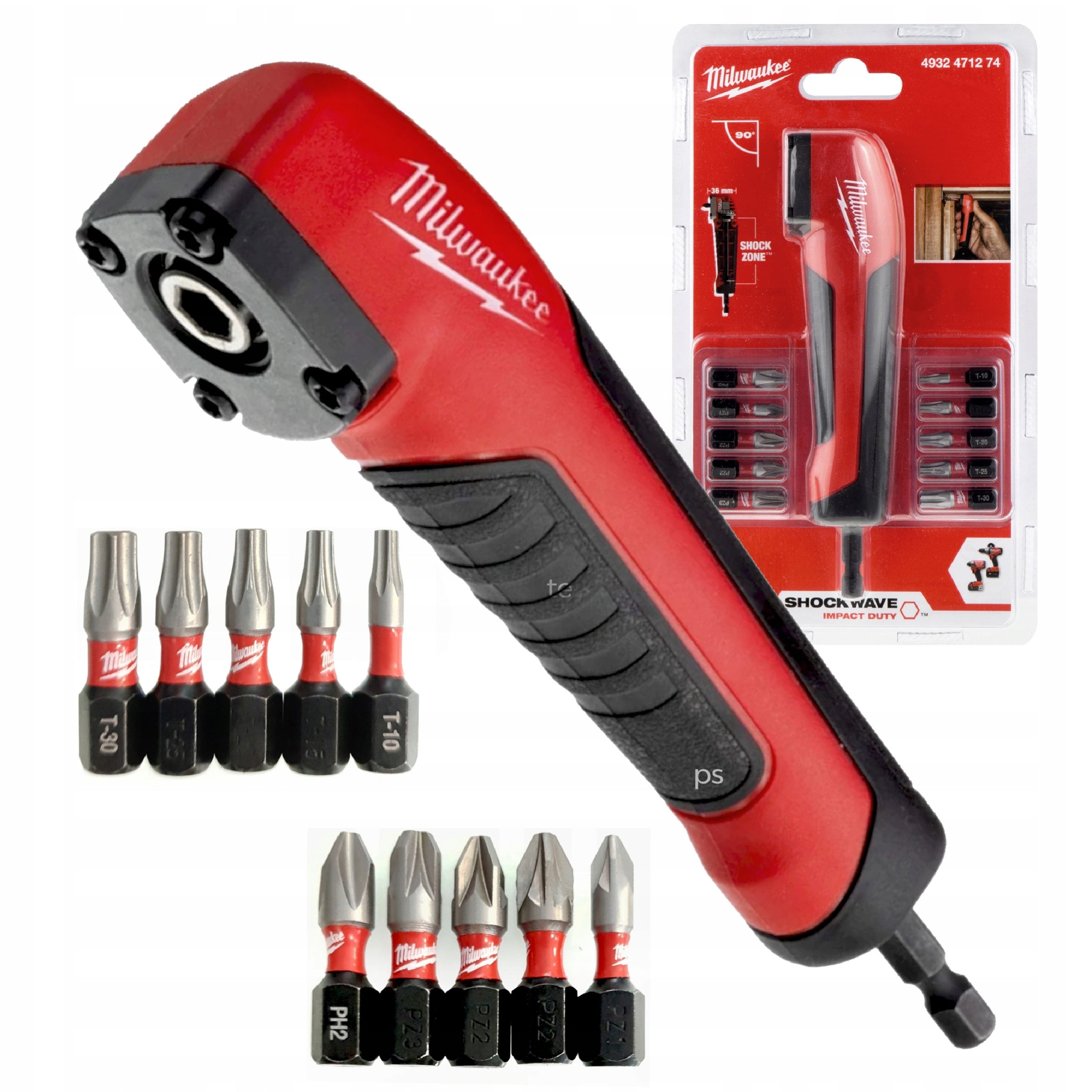 MILWAUKEE Impact Angle Cap 90 SHOCKWAVE Bits