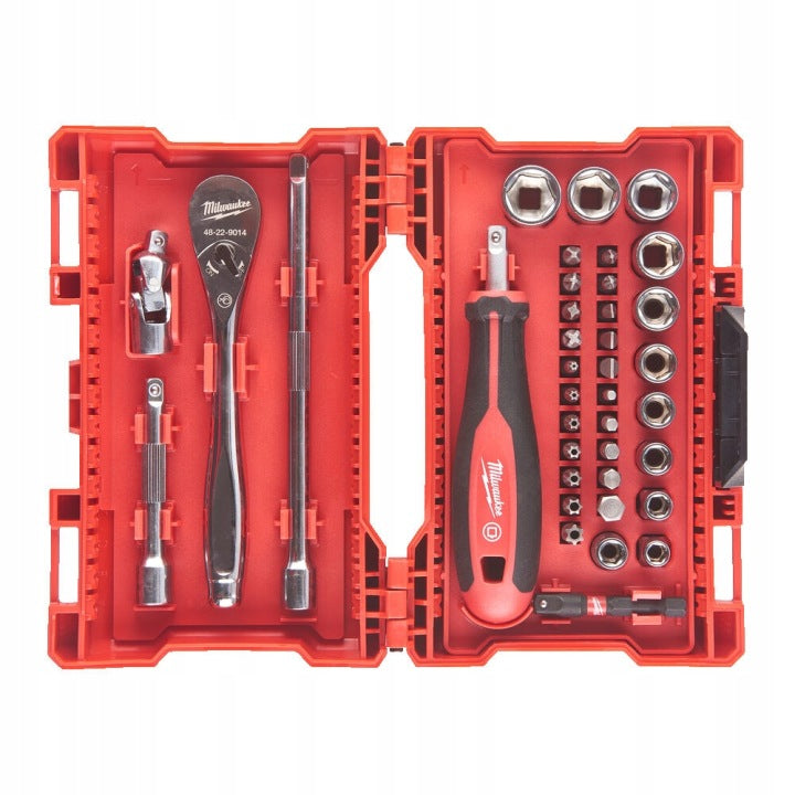 MILWAUKEE SOCKET WRENCH SET RATCHET 1/4'' IMPACT BITS PH PZ 38el Manufacturer code 4932479096