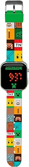 MINECRAFT AUTOMATIC DIGITAL WATCH WITH PLASTIC STRAP