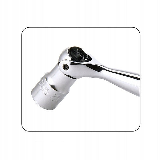 MINI 1/4" RATCHET WITH JOINT 180° 90 TEETH 95 MM RATCHET TOPTUL Brand Toptul