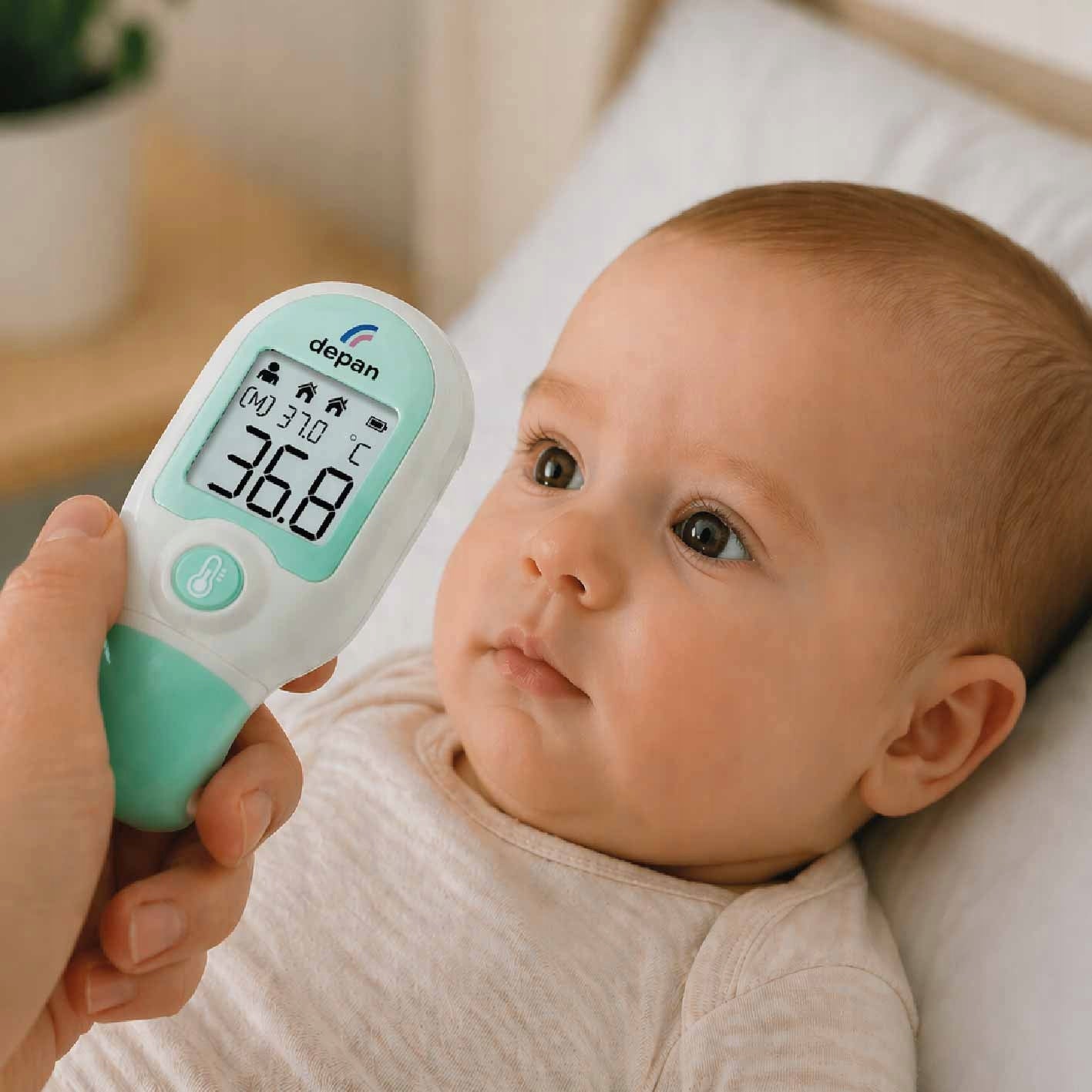 MINI 2-in-1 Non-Contact Thermometer, Front/Object, Depan DET-3022, Mint Packaging status original
