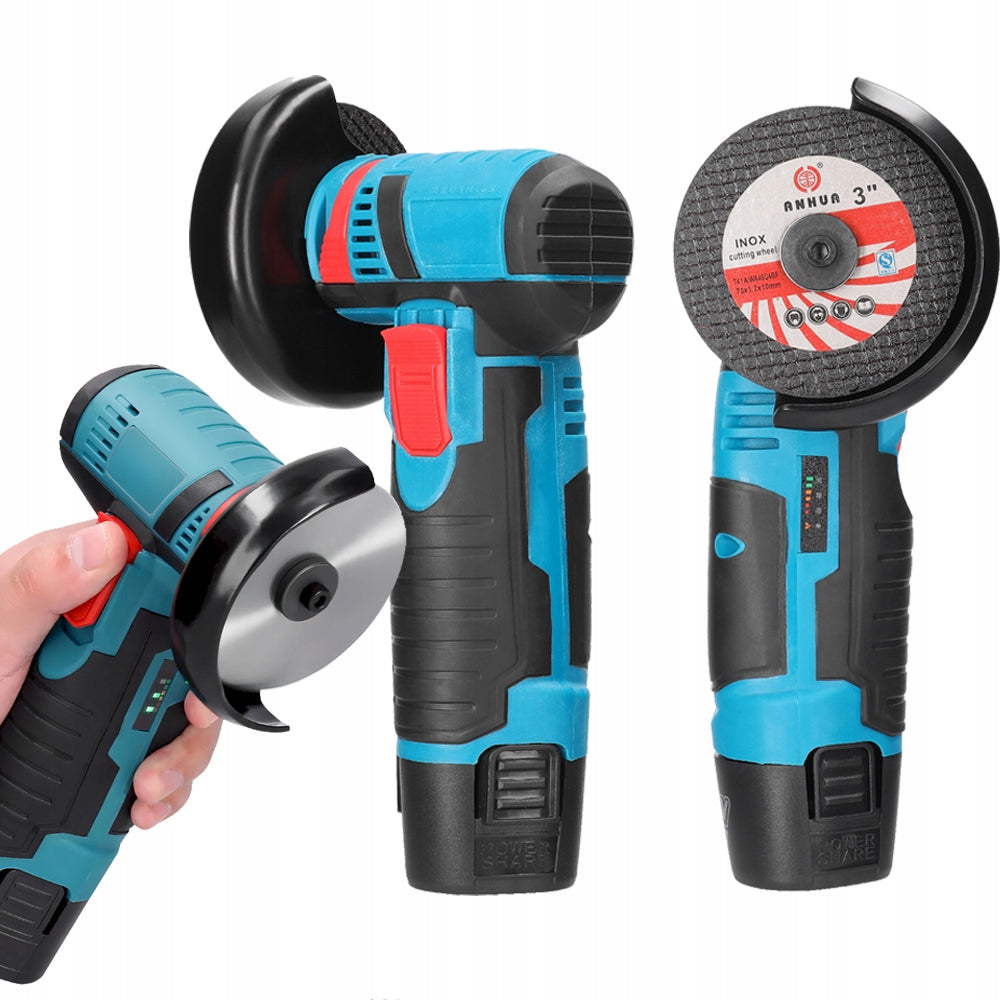 MINI ANGLE GRINDER CORDLESS 18V ANGLE RUBBER BAND 18V 2XAKU+SHIELD