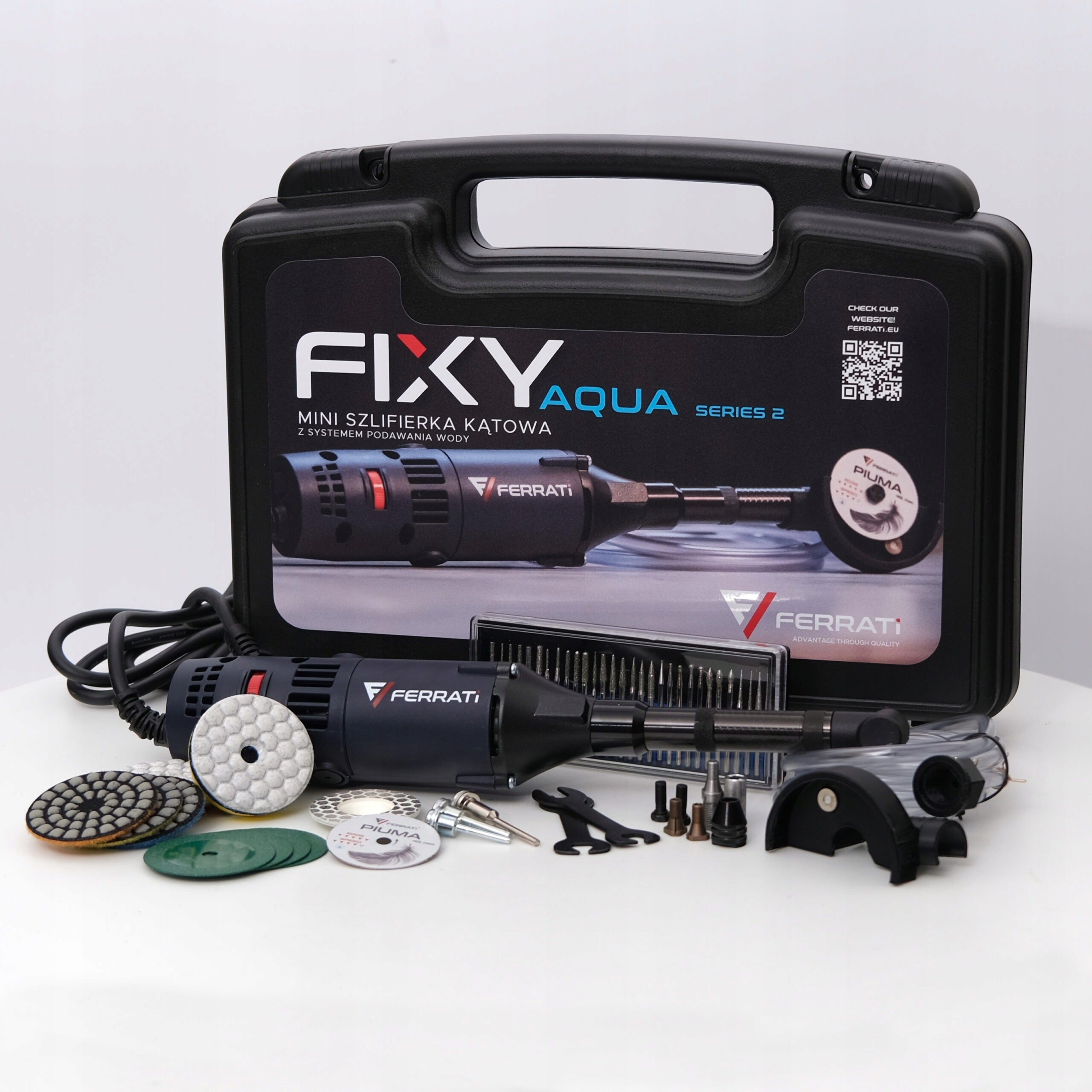 MINI ANGLE GRINDER FIXY AQUA 2 SET FERRATI