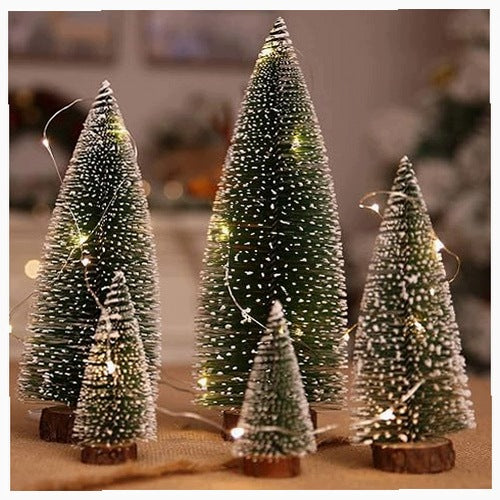 MINI ARTIFICIAL CHRISTMAS TREES SET OF 5 PIECES 10 30 CM CHRISTMAS DECORATION