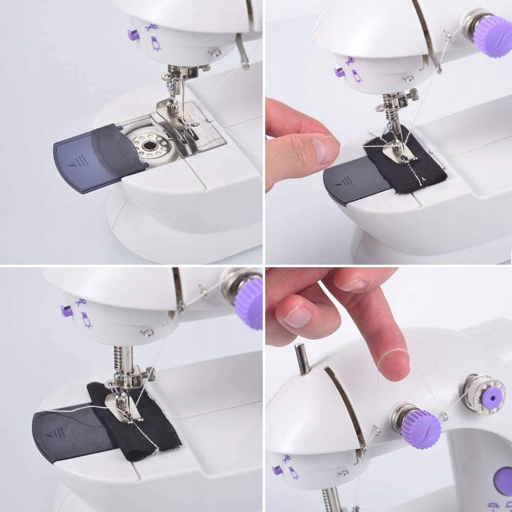 MINI AUTOMATIC SEWING MACHINE WITH PEDAL 2 SEWING MODES Hook swing