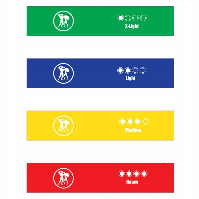 MINI BANDS SET OF 4 FITNESS EXERCISE RUBBERS FIZJO Packaging status original