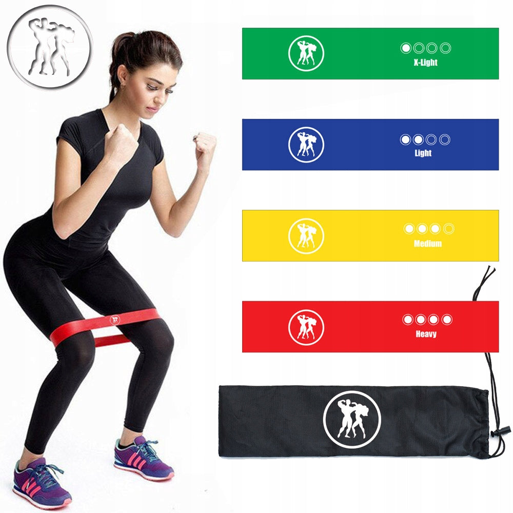 MINI BANDS SET OF 4 FITNESS EXERCISE RUBBERS FIZJO