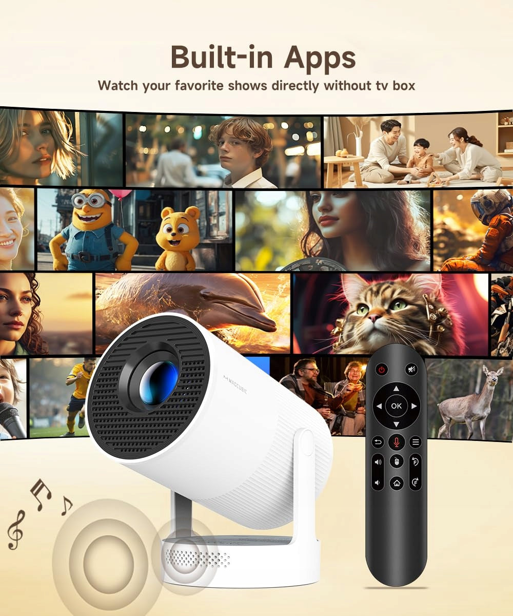 MINI BEAMER Projector 4K Smart 5G WiFi 6 BT 5.0 Full HD 1080P 260ANSI Packaging status original
