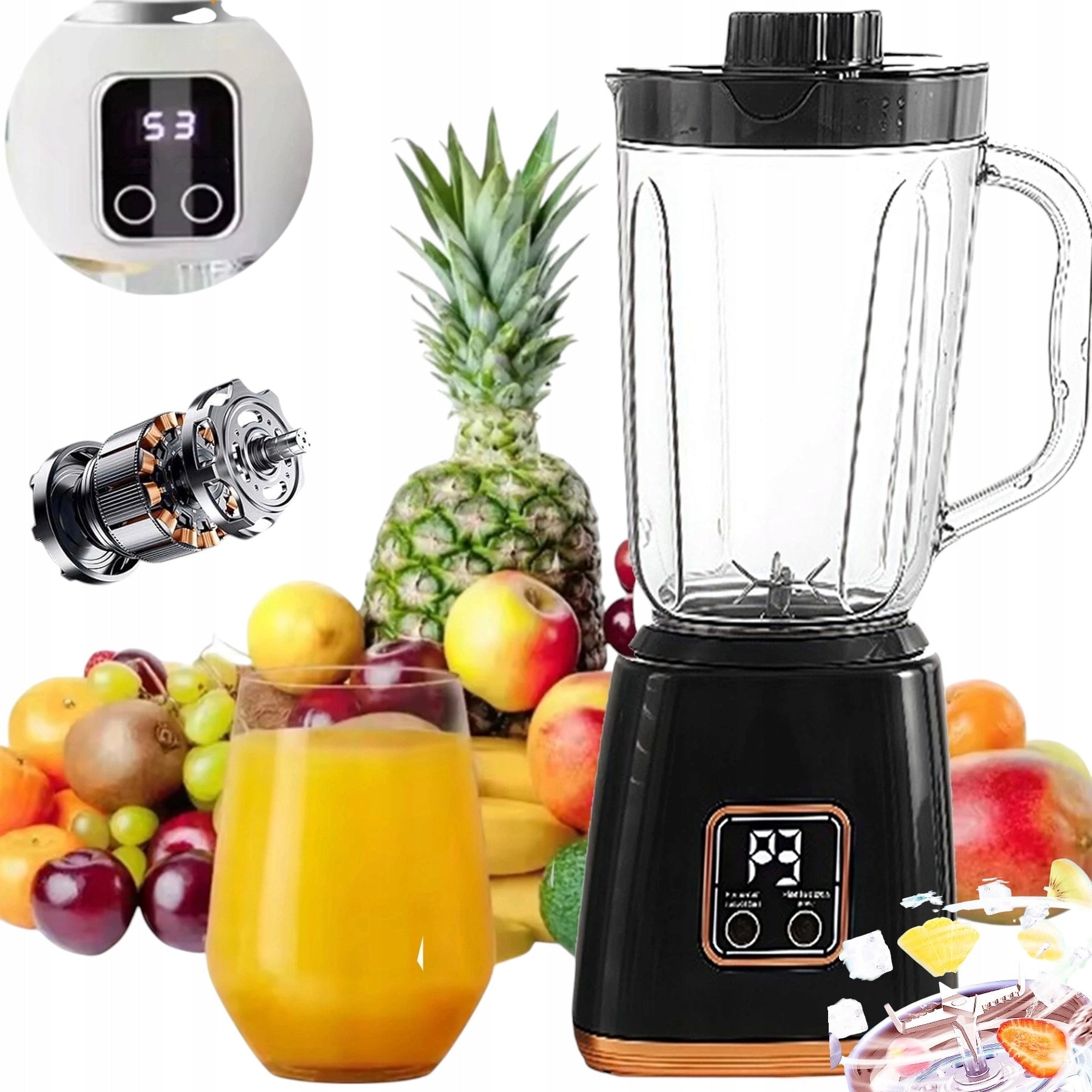 MINI BLENDER HIGH POWER 50W 750ML LED DISPLAY 3 MODES WIRELESS OPERATION Packaging status original