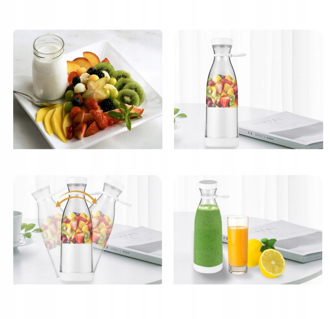 MINI BLENDER PRZENOŚNY USB 420ml BEZPRZEWODOWY 40W DO SMOOTHIE BUTELKOWY Brand no brand
