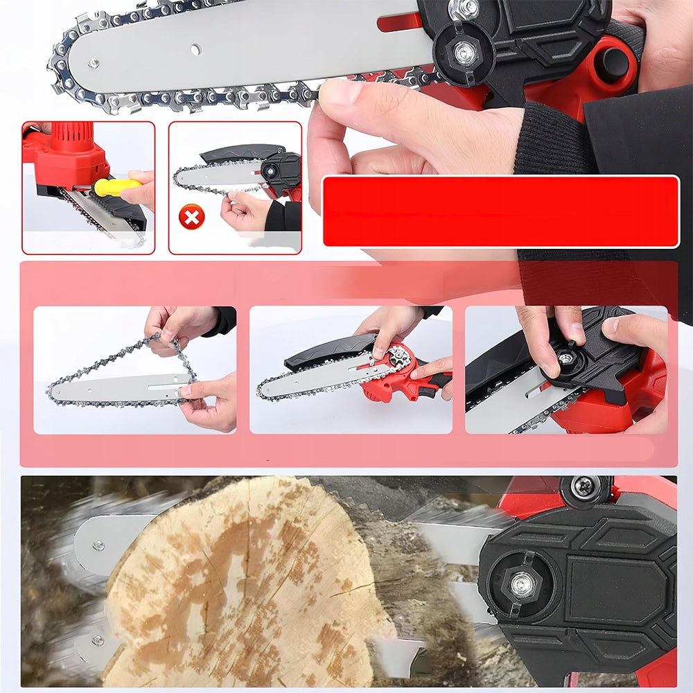 MINI CHAINSAW 6+4" CORDLESS 2xBRUSHLESS BRUSHLESS BRANCHES Device weight 2.3 kg