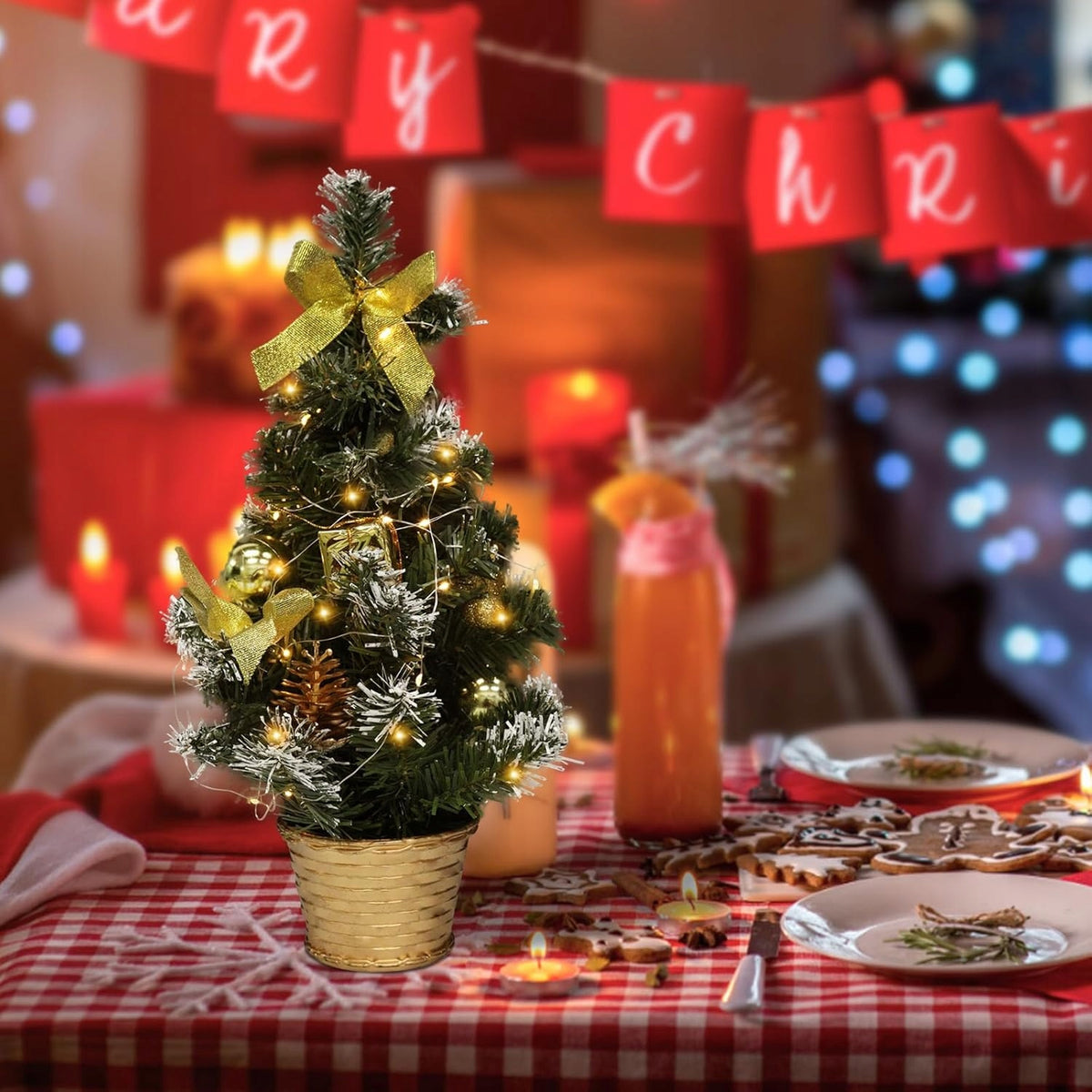 MINI CHRISTMAS TREE, 40 CM, SMALL CHRISTMAS TREE, ILLUMINATED, ARTIFICIAL CHRISTMAS Packaging status original
