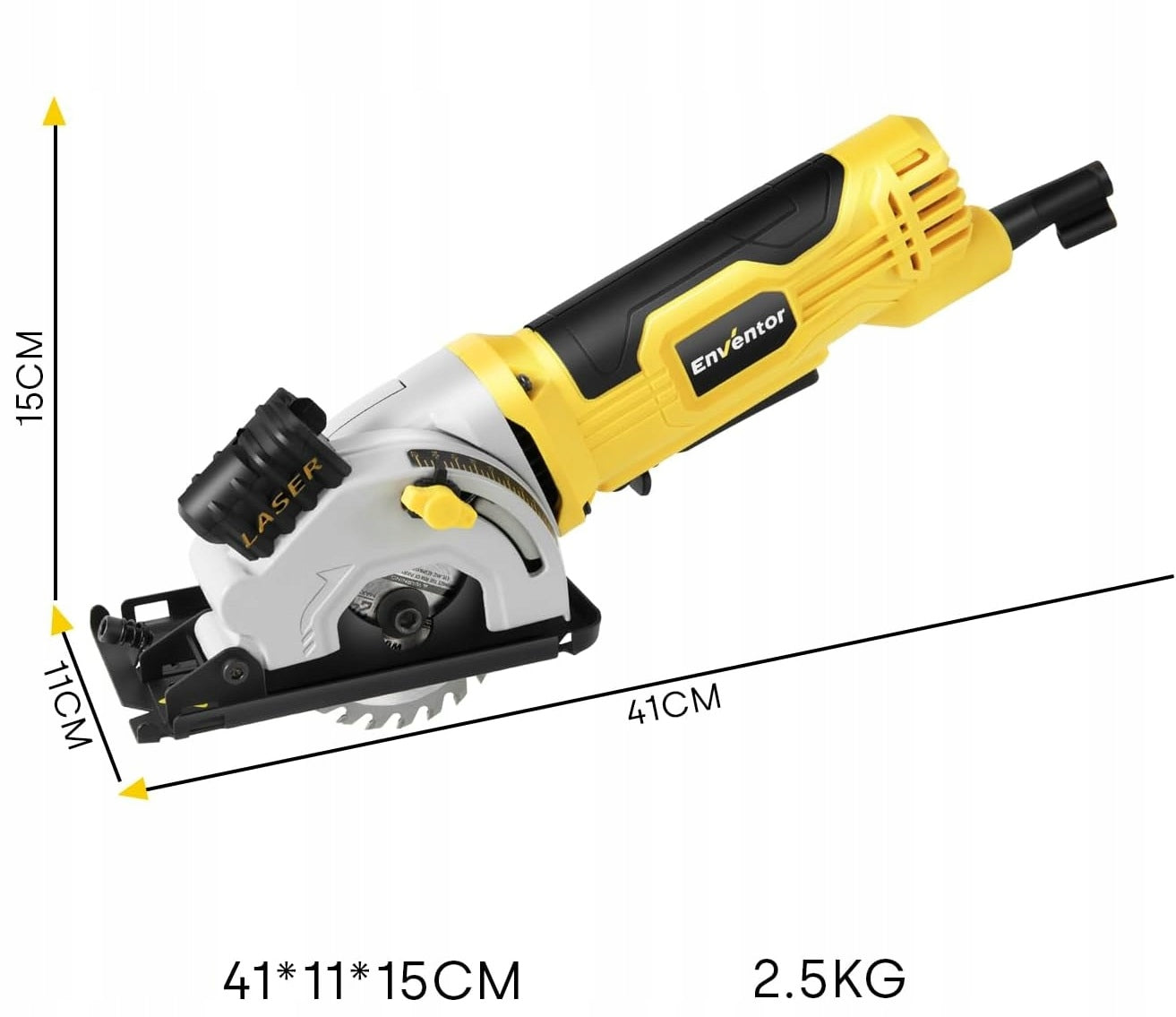 MINI CIRCULAR SAW 580W LASER 4000RPM GUIDE 3 DISCS SET Series 580 w