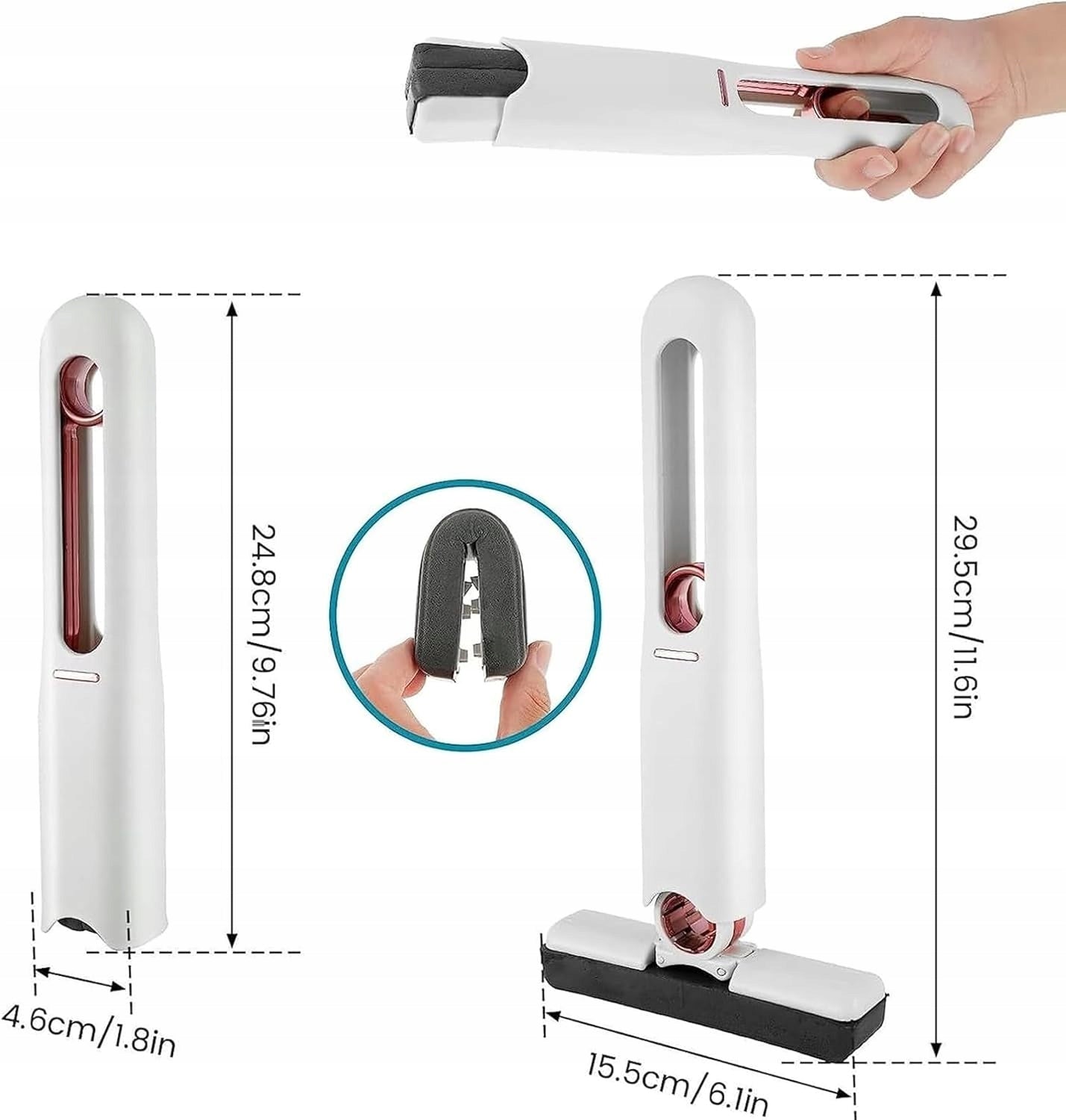 MINI DESK CLEANING MOP WITH TWO SPONGE HEADS RETRACTABLE Brand SH