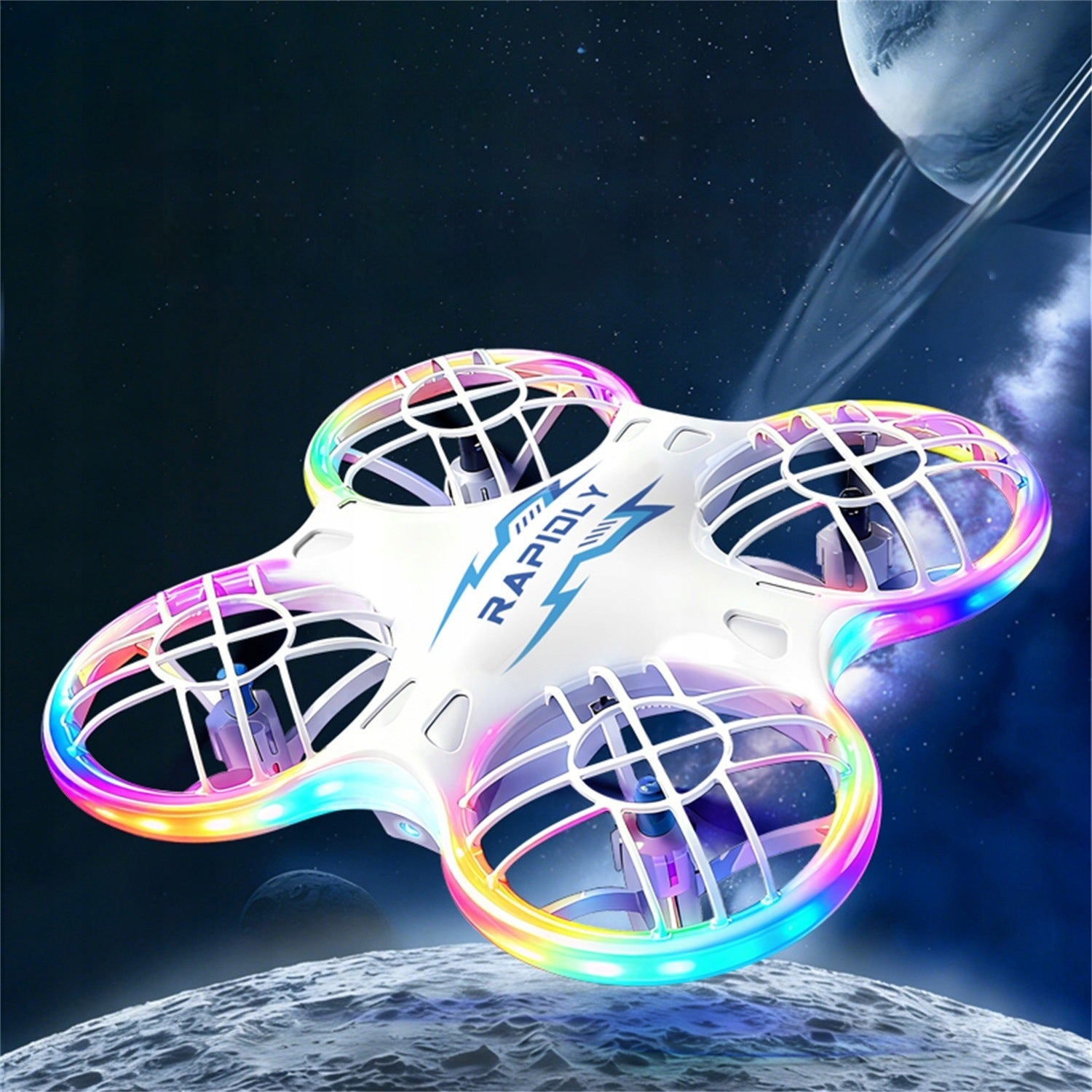MINI DRONE FOR KIDS FOR BEGINNERS WITH COLORFUL LED, 2 SPEEDS 6 YEARS Packaging status original