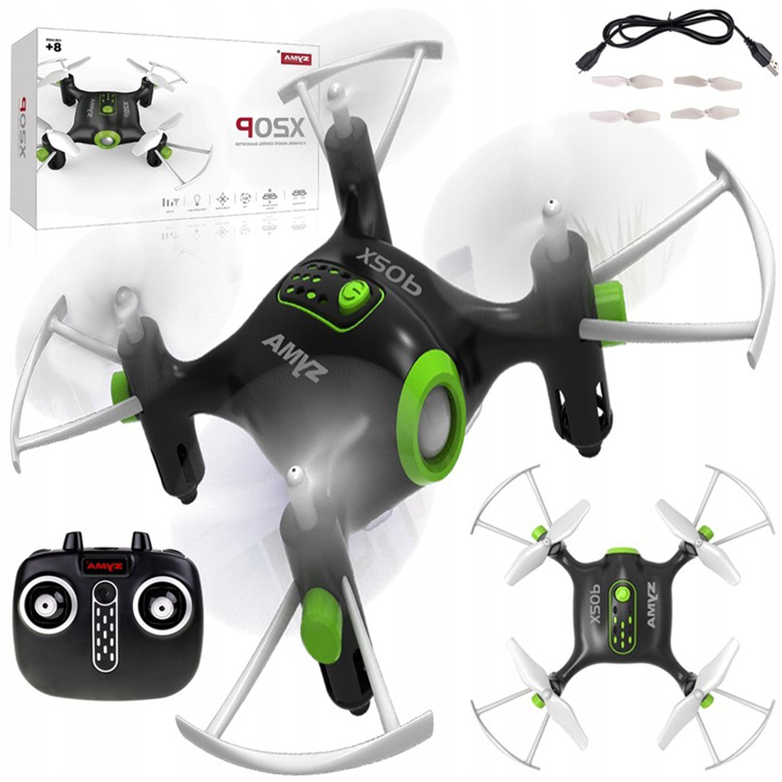 MINI DRONE REMOTE CONTROLLED FOR CHILDREN TOY LED LIGHTS 3D STUNTS