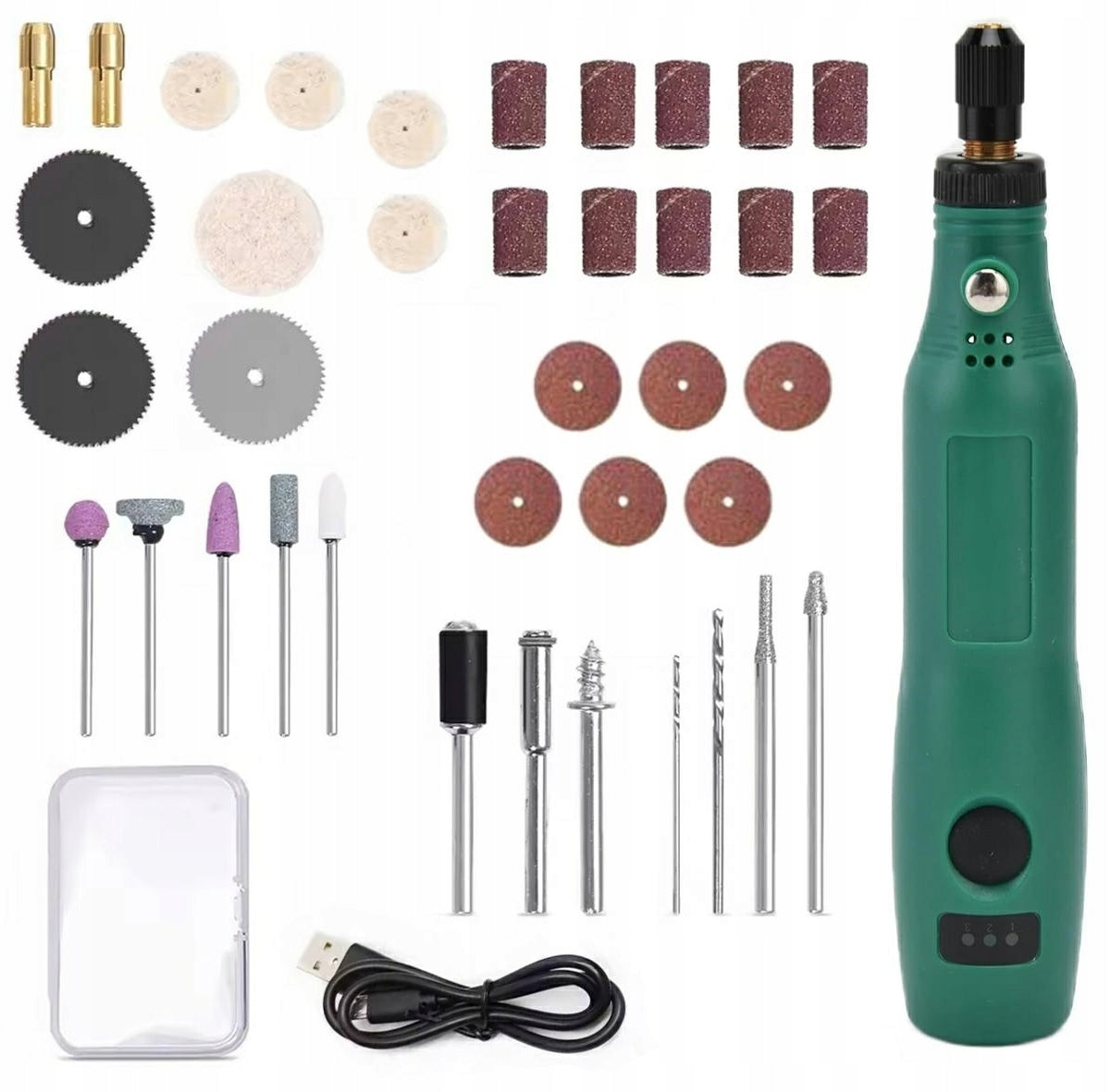 MINI ELECTRIC GRINDER MILLING MACHINE ENGRAVING PEN SET 39 ELEMENT