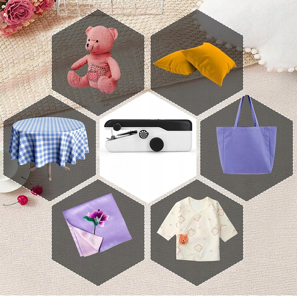 MINI ELECTRIC SEWING MACHINE HIGH QUALITY WHITE + SEWING SET Brand no brand