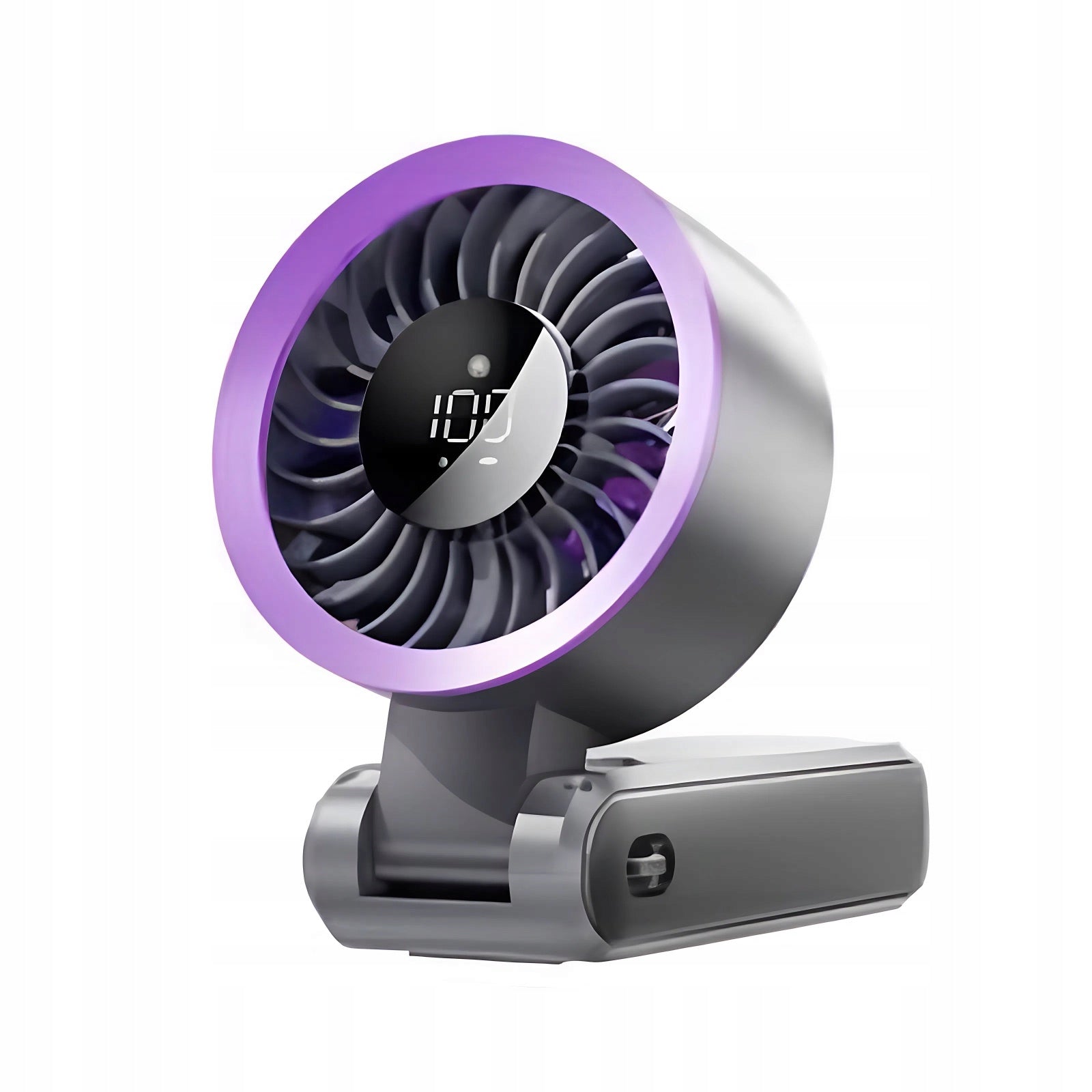 MINI FAN WITH FOLDING HANDLE FAN ADJUSTABLE ACCUMULATOR 3600mAh Model PRZENOŚNY WIATRAK MINI WENTYLATOR